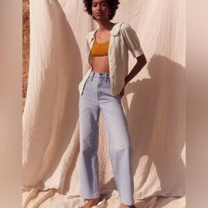 Madewell The Perfect Vintage Wide-Leg Crop Jean in Edmunds Light Wash size 26